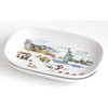 Snoopy Oval Plate New York & Switzerland 2 Pattern Plate