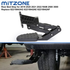 MITZONE Rear Bed Step for 2019 2020 2021 2022 2023 2024 RAM 2500 3500 Retractable Bumper Tailgate Step Replace 82215842AG 82215842AE 82215842AF