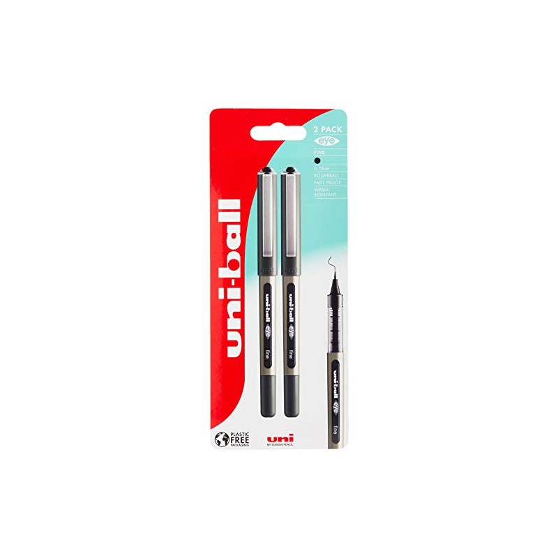 uni-ball Eye Fine UB-157 Black Pack of 2