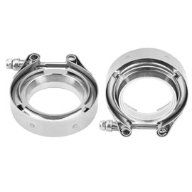 DEWIN V Band Flange, V-Band Clamping Flange Kit Made of Stainless Steel for Turbo Exhaust Downpipes 2 Inch