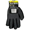 Tool Essentials Black Knit Gloves with PVC Dots Large Assembly/Delic