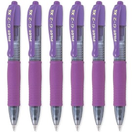 Pilot G2-XS7 Pixie Mini-Tintenroller, 0,7 mm Spitze, 0,4 mm Strichbreite, 6 Stück, Violett