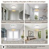 DHK wot Crystal Flush Mount Ceiling Light 3000/4000/5000K Modern Crystal