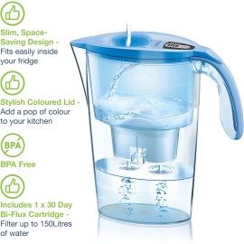 Laica 2-PACK    RANDOM COLOR SHIPPED  LAICA STREAM 3000 SERIES WATER PITCHER + FILTER