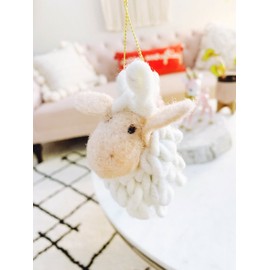 Anthropologie Ernie & Irene LLAMA Christmas Ornament NWT