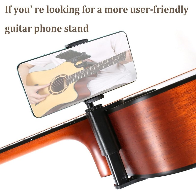 Guitar Phone Holder, Adjustable Guitar or Ukulele Phone Holder, Guitar