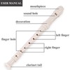 Haecsfl Recorder Instrument for Beginner Kids Adults,8-Hole Soprano Descant Recorder