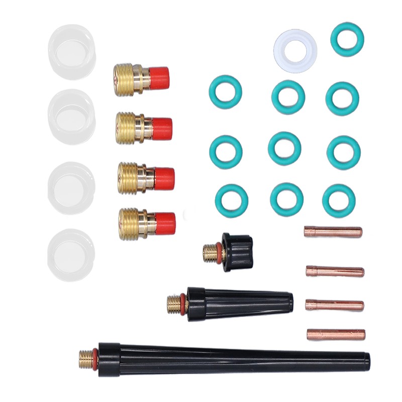 26Pcs TIG Welding Torch Tool Glass Cup Gas Lens Welding