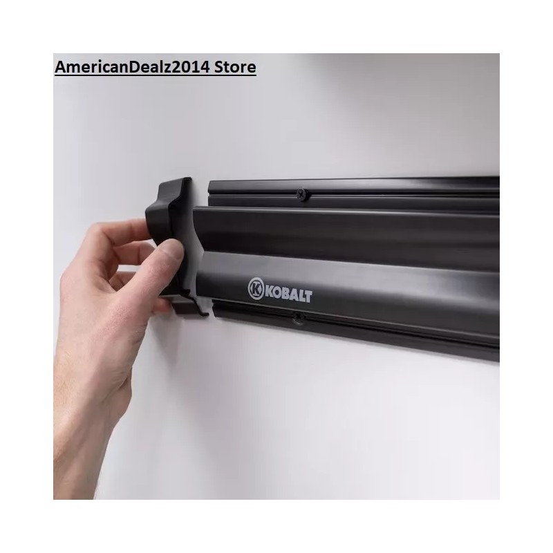 Kobalt 32-in Black Plastic Storage Rail Multipurpose Garage Wall Organizer