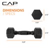 CAP Barbell 5 LB Coated Hex Dumbbell Pair with Black