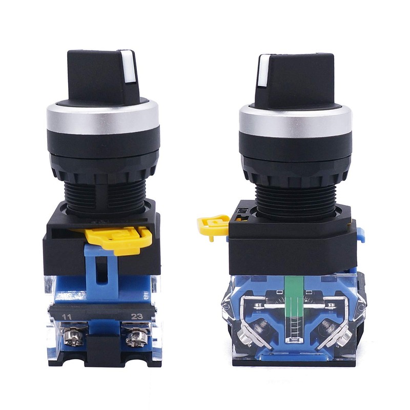 TWTADE / 2Pcs 22mm DPST 1 NO 1 NC 2