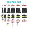 708PCS Automotive Electrical Connectors;Weather Pack Connectors Kit;1 2 3 4