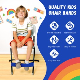 WNSIRVY 5 Pack Chair Bands for Kids with Fidgety Feet, ADHD Tools for Kids, Improve Focus & Reduce Restlessness, Chair Bands for Sensory ADHD ADD Autism - Classroom & Home Must Haves (Multicolor)