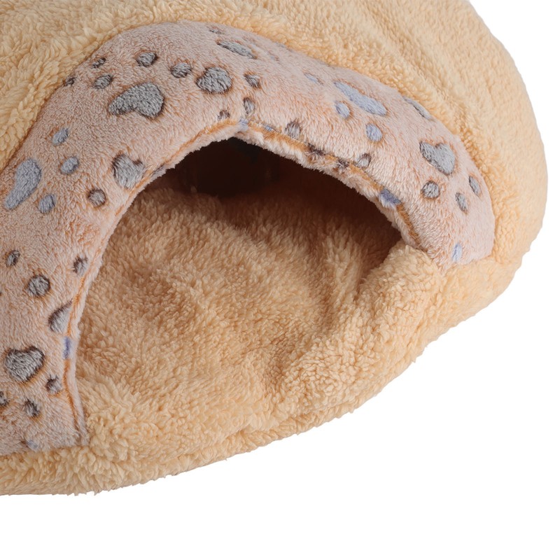 Hooded Cat Bed Thick Soft Comfortable Self Warming Cat Sleeping