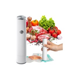 THETCHRY Portable Vacuum Sealer for Travel, Compact Vacuum Sealer, Powerful Vacuum Machine for Food with 20 Bags, Small Sealers for Food Storage