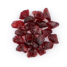 CRYSTALINES Natural Raw Garnet Gemstones Wholesale Rough Crystal DIY Jewelry Making Loose Bulk Supply Chakra Healing Stones January Birthstone, Size 10 to 15mm, 6pcs
