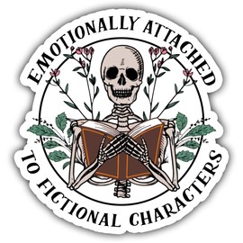 3Pcs Emotionally Attached to Fictional Characters, Book Sticker, Kindle Book Stickers, Reading Stickers, Book Stickers, Romantasy Book Stickers, Book Stickers for Kindle, Thriller Book Stickers