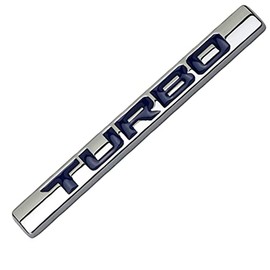 [Cat Fight] Turbo TURBO Metal Emblem Sticker Silver (Blue)
