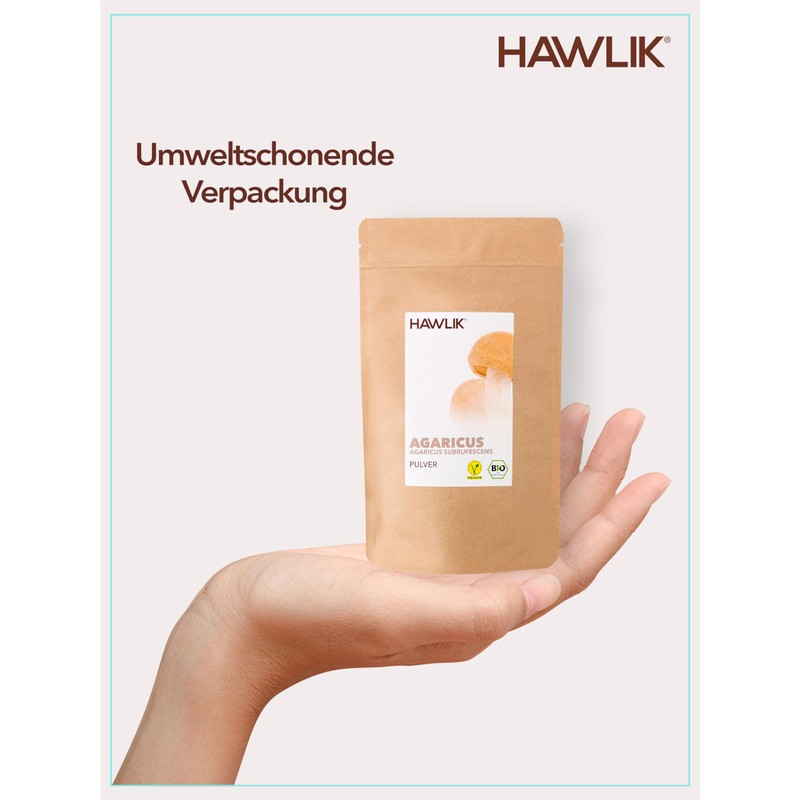 Hawlik Health Products - Agaricus Powder - Vital Mushrooms -