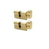 Solid Brass Key Aliked Lock Cylinder with 3 Brass Keys