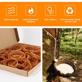 Yellow Rubber Bands Rubber Rings Pack of 150 100 mm x 5 mm Thick Rubber Bands 1.5 mm Reusable Office Household Rubber Strong Rubber Ring Long Stretch Distance