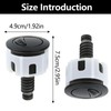 2 PCS Toilet Flush Button, Black Round Head Dual Toilet