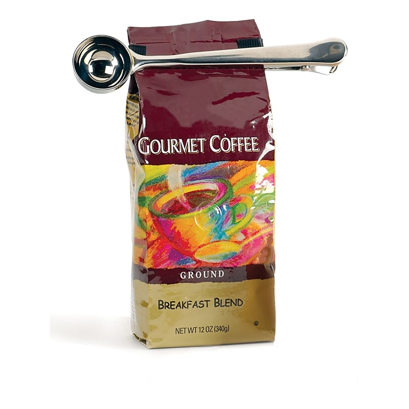 RSVP International Coffee Scoop Collection, 1-1/2 Tablespoon, Clip, Stainless Steel