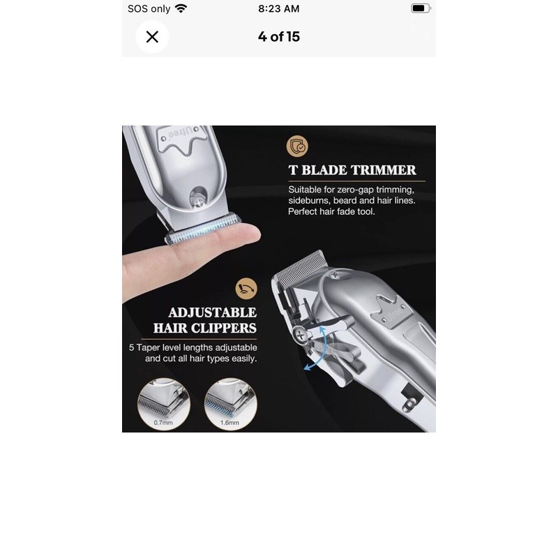 Ufree Professional Hair Clippers & T Blade Trimmer Cordless Full