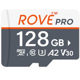 ROVE PRO Micro SD Card microSDXC 128GB Memory Card with Full-Size SD Adapter 100MB/s Read Speed, C10, U3, V30, 4K, A2 for Dash Cam, Android Smart Phones, Tablets, Games