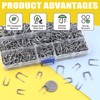 Mardatt 540 Pcs Insulated U Staple Nail Assortment Set with
