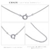 Miwahouseki 925 Silver Heart Motif Cubic Zirconia Azuki Chain Necklace,