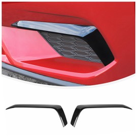 Linskip Front Bumper Vent Deflector Cover Compatible with 2024 2025 2026 Ford Mustang EcoBoost, Grille Moulding Trim for Mustang Accessories(Gloss Black)