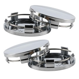 Pack of 4 Wheel Hub Caps for Wheel Rim Caps, Hub Cap ID 56 mm OD 60 mm, Wheel Hub Cap, Car Hub Cover, Universal ABS Hub Caps for Car Accessories, Wheel Hub Cover, Silver