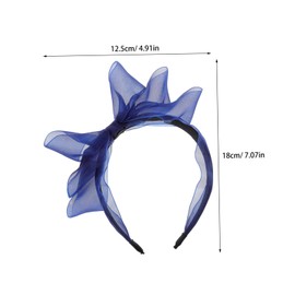 NOLITOY Gauze Bow Headband for Women and Stylish Knotted Hair Accessories with Oversized Bow Lightweight Organza for Comfortable Wear for Work Parties Casual Outings