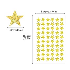 MAYOKIAAR Pack of 600 Star Stickers, Diameter 1.3 cm, Laser Glitter Star Stickers, for Crafts, Decorating Gift Bags, DIY