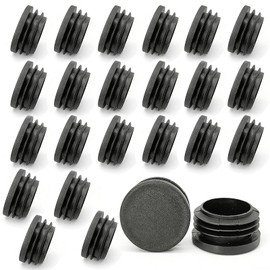 HUIKKJP Single Tube Pipe Cap PP Type 48mm Outer Diameter 24pcs Furniture Metal Table Leg Joint Protector Pipe End Cover