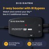 DigiShark 2 Way TV Aerial Signal Booster&Splitter Amplifier, Improves Picture