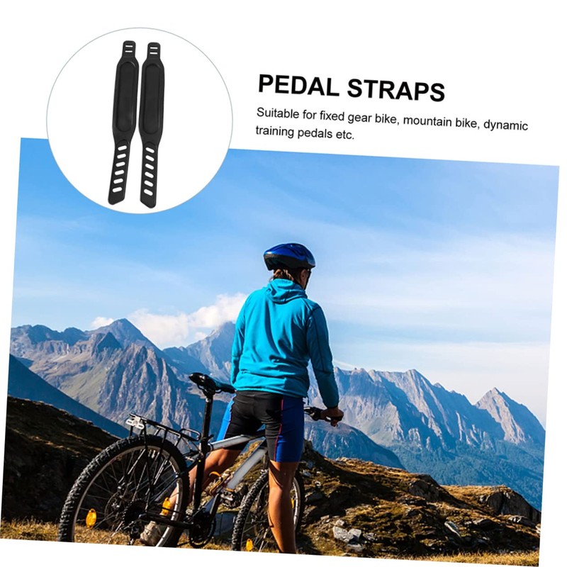 Mipcase 2Pcs Gym Cycle Pedal Straps Footrest Straps for Exercise