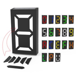 MAIXI Solar House Digital Light External Waterproof LED Light for House RGB Color Solar Address Sign DIY Home Garden House Door Address Number(3 Pack) (3) (1)