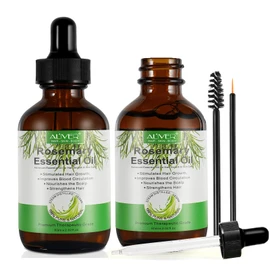 Pack of 2 Rosemary Oil for Scalp and Hair, Rosemary Essential Oil for Hair Growth, Strengthening for Healthy Hair Growth, 100% Natural Pure Rosemary Essential Oil for Skin Care, 60 ml