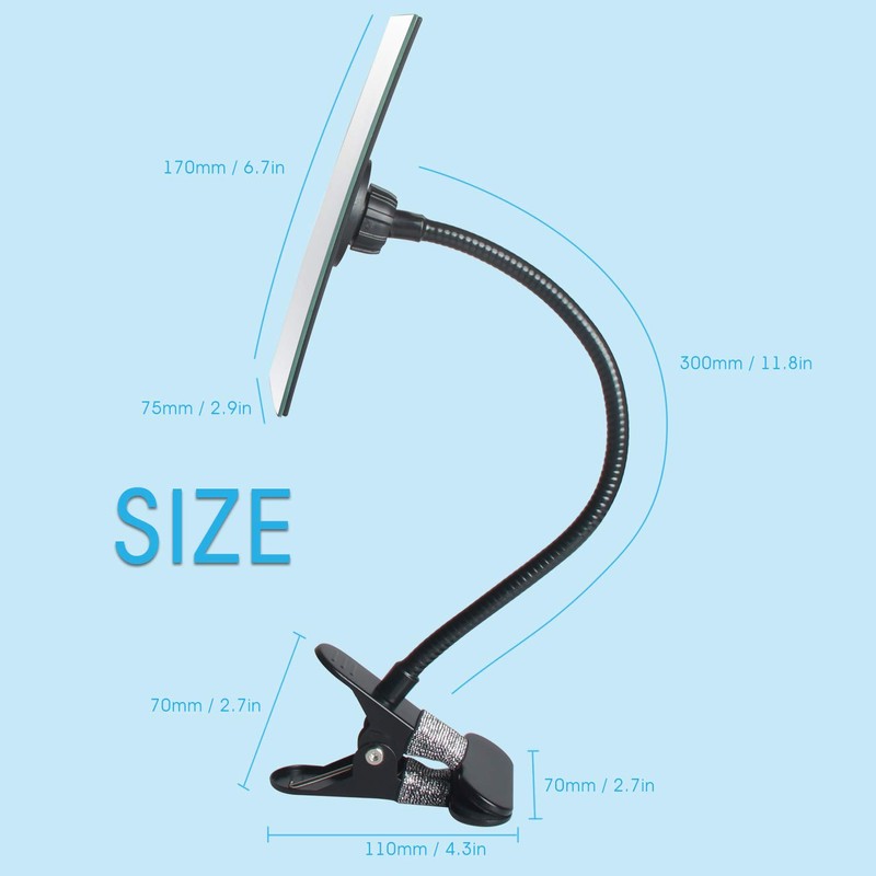 Clip On Security Cubicle Convex Mirror for Personal Safety, Open
