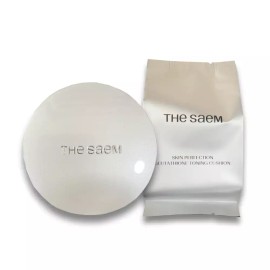 The Saem 더샘 스킨 퍼펙션 글루타치온 토닝 쿠션12g (본품+리필) [21N 라이트베이지] The Saem Skin Perfection Glutathione Toning Cushion 12g (Main Product + Refill) [21N Light Beige]