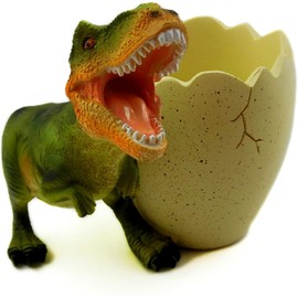 TAECOOOL Dinosaur Eggs Egg Pen Holder, Dinosaur Decor Pen Cup Desk Supplies Pencil Organiser for Desk Children Boys, A Gift for Children (Tyrannosaurus Rex)