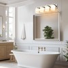 BrkNit 4 Light Modern Bathroom Light Fixtures Over Mirror, Chrome