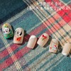 Character Christmas handmade nail tips - Natural / 캐릭터 크리스마스