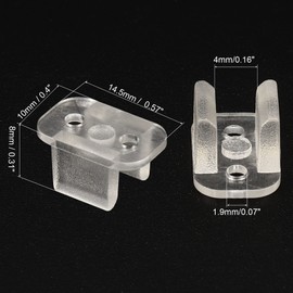 MECCANIXITY LED Neon Mounting Clips Holder Mounting Bracket Support Fixing Clamps Fit 5mm Silicone LED Neon Strip Lighting, Pack of 40