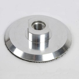 4" Aluminum Backer Pad/Backing Plate Holder for Surface Grinding, Polishing, Mandrel 5/8"-11 Thread, Pack of 1
