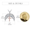Dreamboat Angel Wing Cross Necklace for Women 925 Sterling Silver