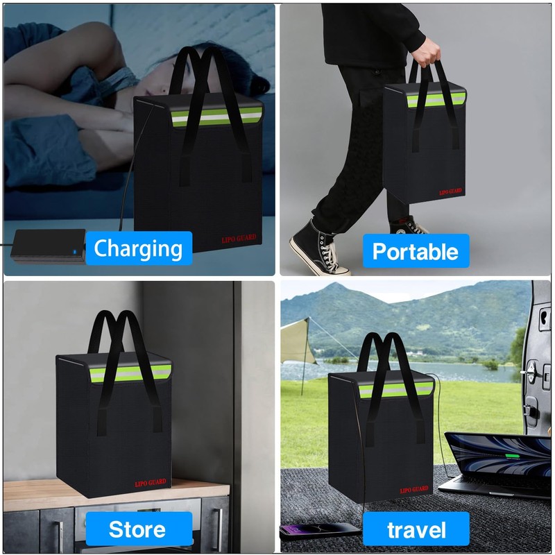 CNDHDOK 400 * 250 * 250mm Ebike Battery Safe Bag