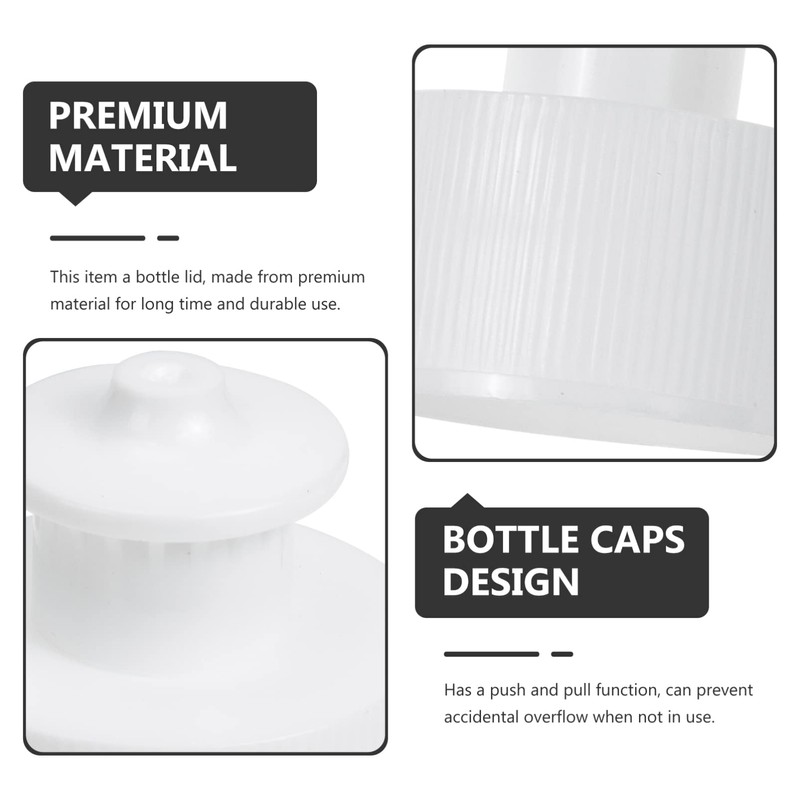 Homoyoyo Push-Pull Replacement Caps, Reusable Bottle Caps, Twisted Lid, Tamper